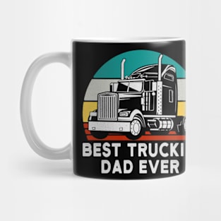 Best Truckin Dad Ever Funny Vintage Mug